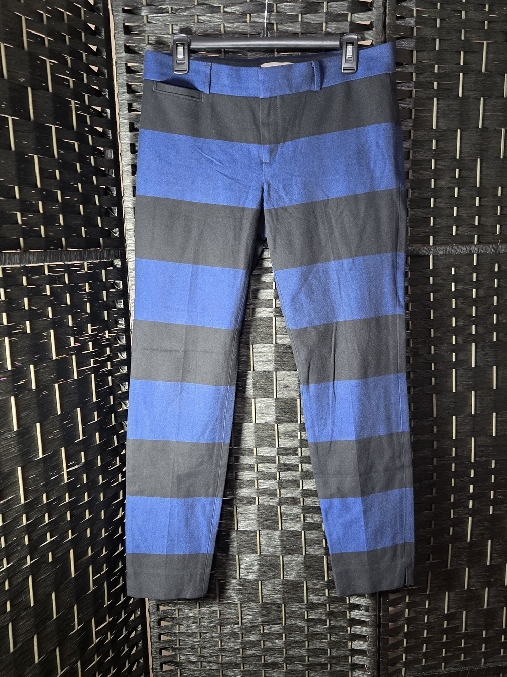 Banana Republic Sloan Rugby Blue & Black Stripe Ankle Pants Size 6